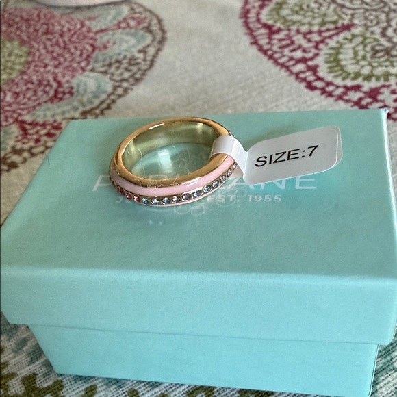 Park Lane Bubblegum Ring Elegant Gold and Pink Ring with Crystals size 7 - Picture 1 of 4